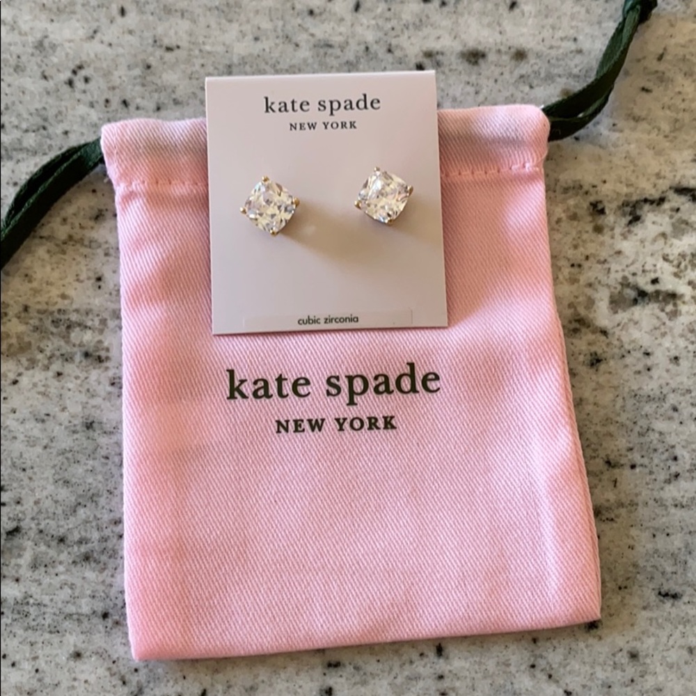 —KATE SPADE— Large Clear Stud Earrings
